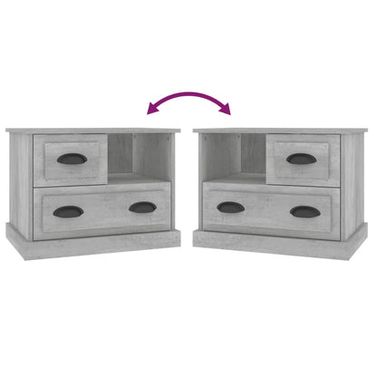 Comodino Grigio Cemento 60x39x45 cm - homemem39