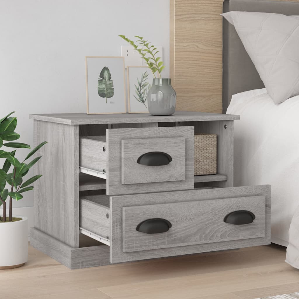 Comodino Grigio Sonoma 60x39x45 cm - homemem39