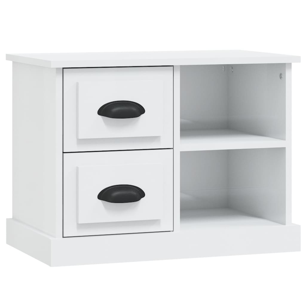 Comodino Bianco Lucido 60x35,5x45 cm - homemem39