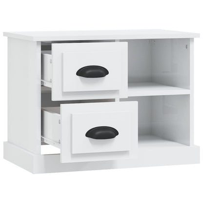 Comodino Bianco Lucido 60x35,5x45 cm - homemem39