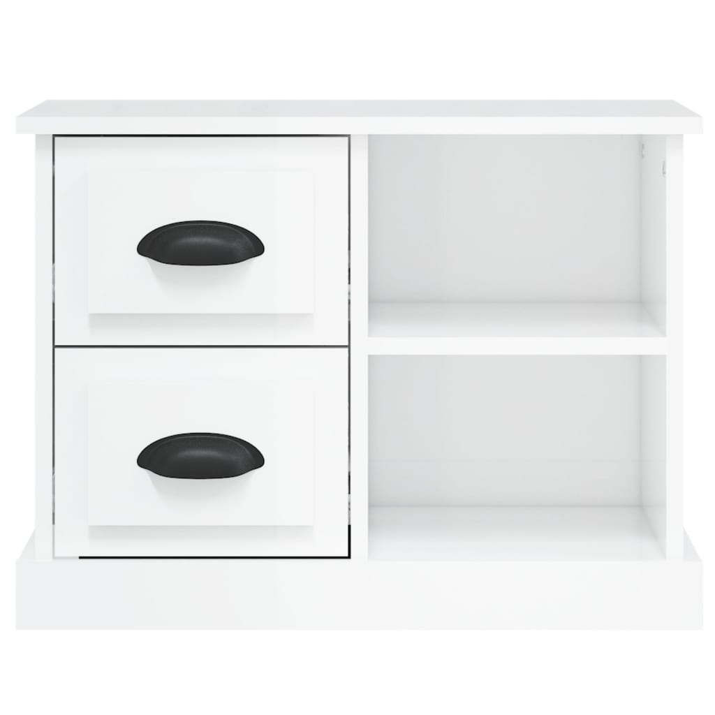 Comodino Bianco Lucido 60x35,5x45 cm - homemem39