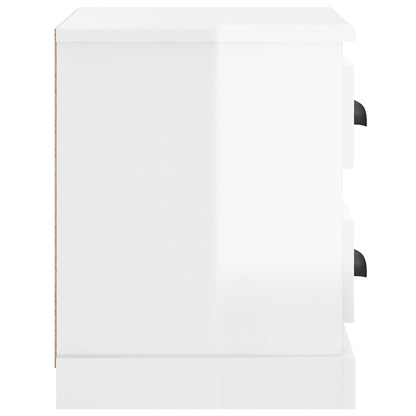 Comodino Bianco Lucido 60x35,5x45 cm