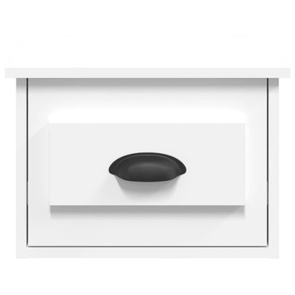 Comodino a Parete Bianco 41,5x36x28 cm
