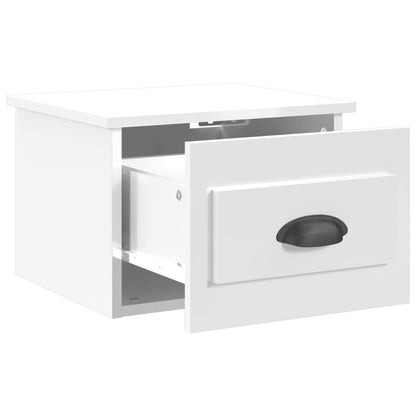 Comodino a Parete Bianco Lucido 41,5x36x28 cm - homemem39