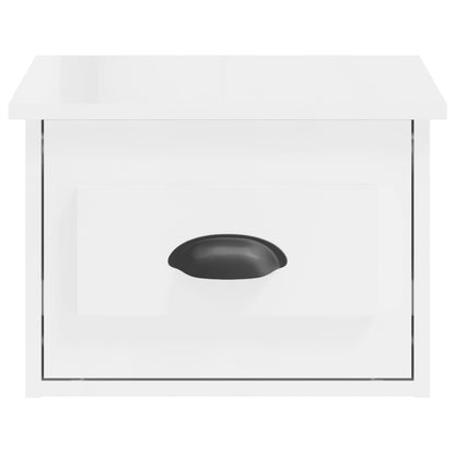 Comodino a Parete Bianco Lucido 41,5x36x28 cm - homemem39