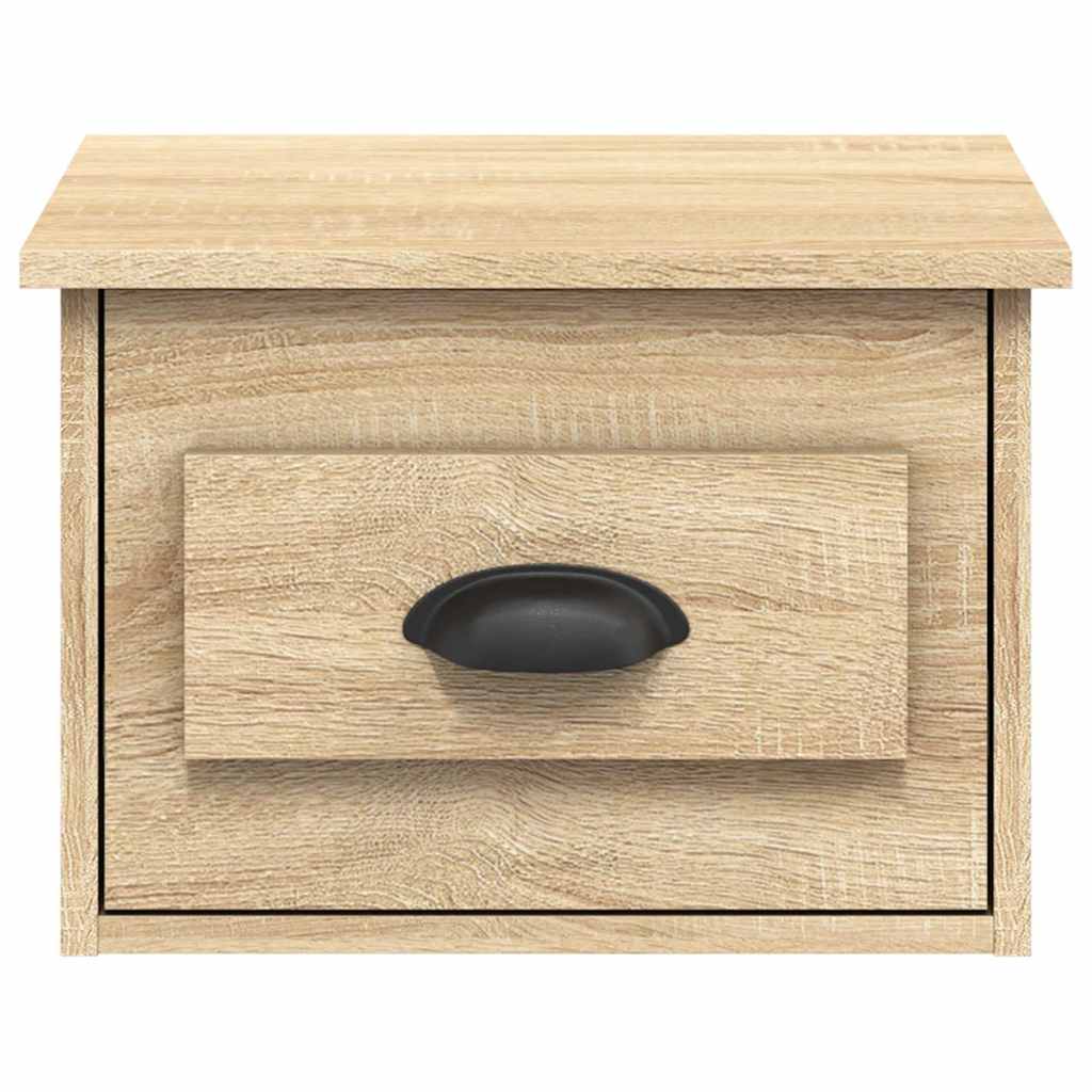 Comodini a Parete 2 pz Rovere Sonoma 41,5x36x28 cm