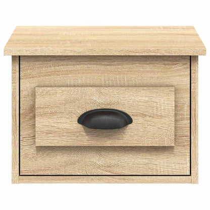 Comodini a Parete 2 pz Rovere Sonoma 41,5x36x28 cm
