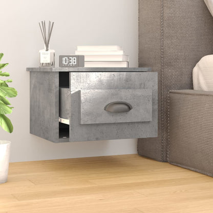 Comodini a Parete 2 pz Grigio Cemento 41,5x36x28 cm - homemem39