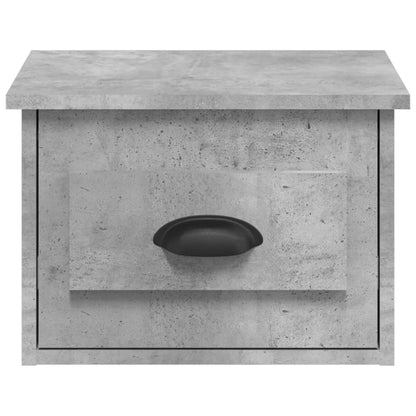 Comodini a Parete 2 pz Grigio Cemento 41,5x36x28 cm
