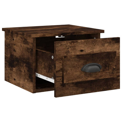 Comodini a Parete 2 pz Rovere Fumo 41,5x36x28 cm - homemem39