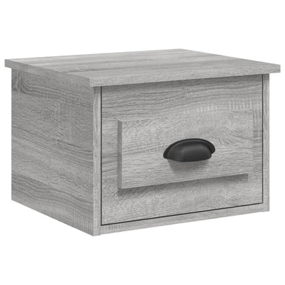 Comodino a Parete Grigio Sonoma 41,5x36x28 cm - homemem39