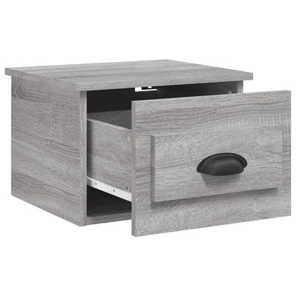 Comodino a Parete Grigio Sonoma 41,5x36x28 cm - homemem39