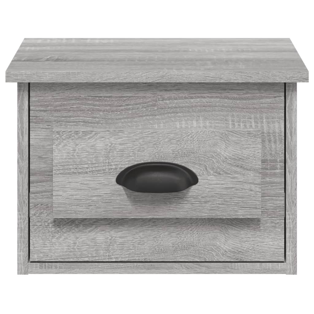 Comodino a Parete Grigio Sonoma 41,5x36x28 cm - homemem39