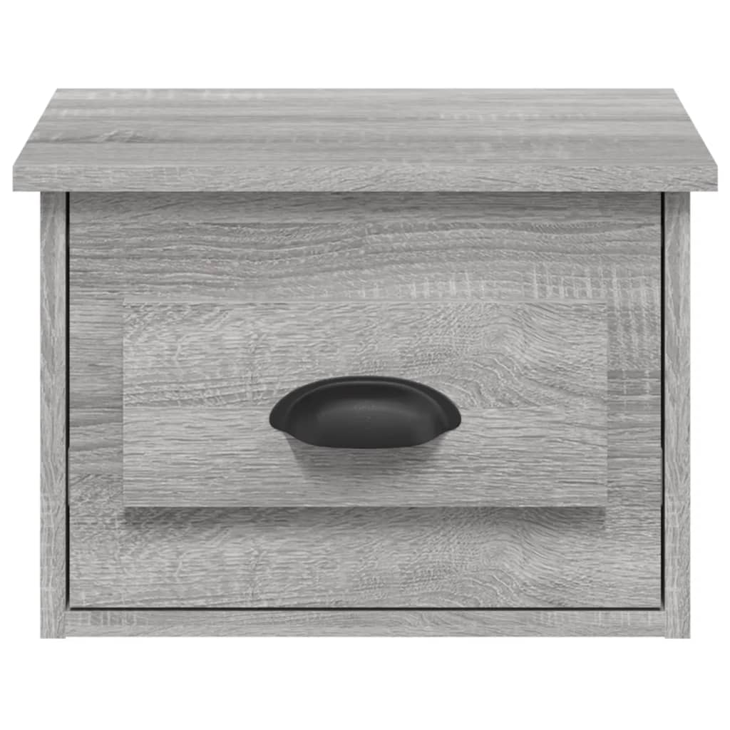 Comodini a Parete 2 pz Grigio Sonoma 41,5x36x28 cm