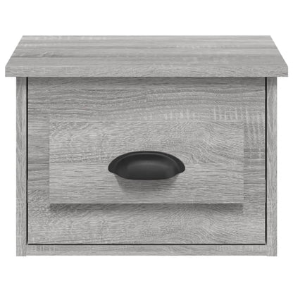 Comodini a Parete 2 pz Grigio Sonoma 41,5x36x28 cm