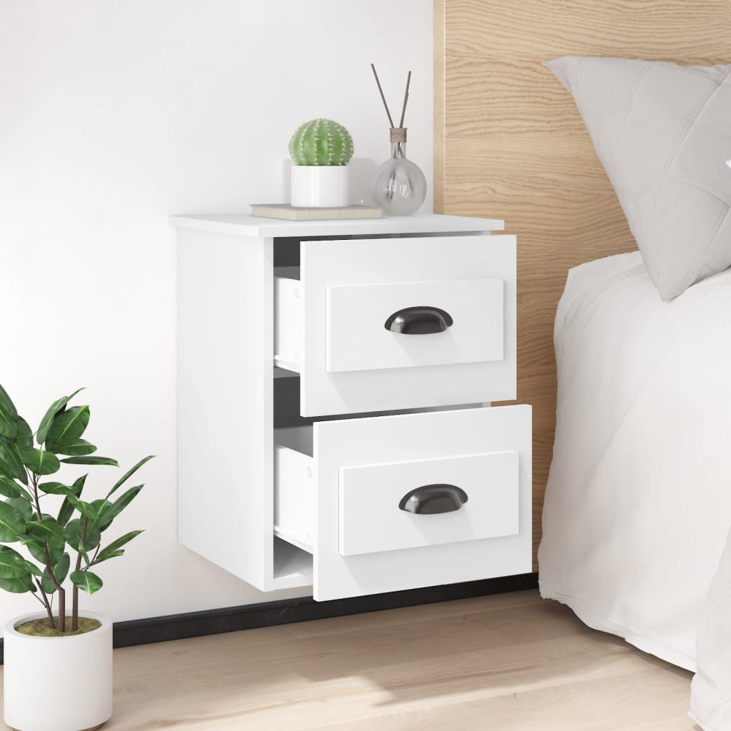 Comodino a Parete Bianco 41,5x36x53 cm - homemem39