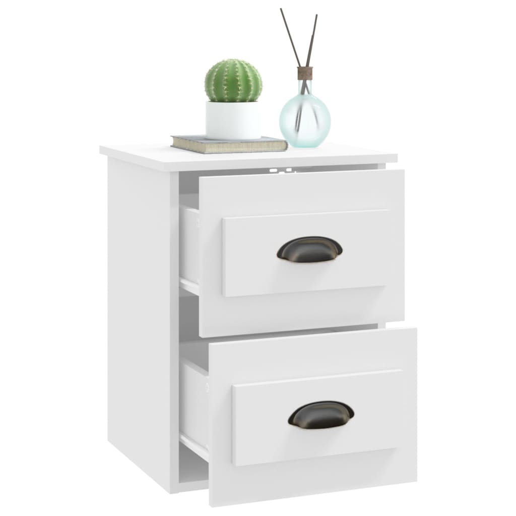 Comodino a Parete Bianco 41,5x36x53 cm - homemem39