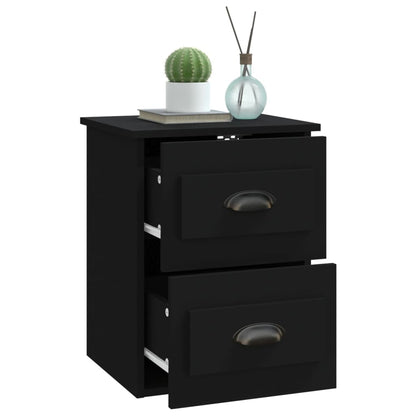 Comodino a Parete Nero 41,5x36x53 cm - homemem39