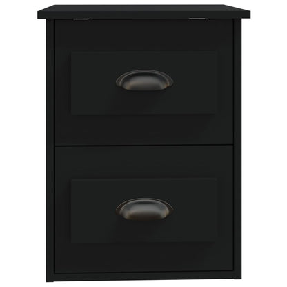 Comodino a Parete Nero 41,5x36x53 cm - homemem39