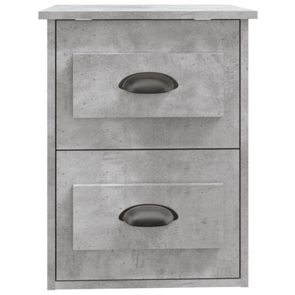 Comodino a Parete Grigio Cemento 41,5x36x53 cm