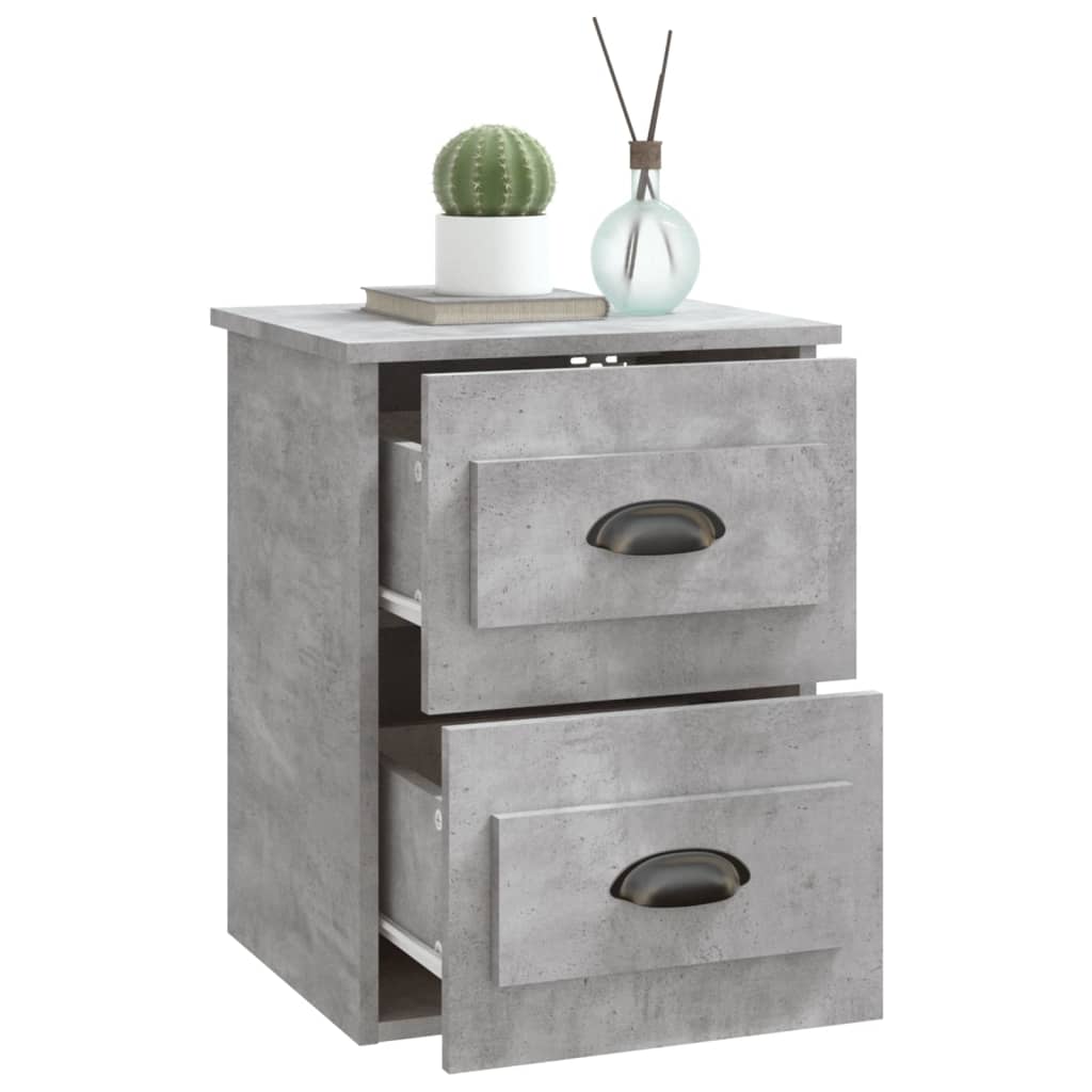 Comodini a Parete 2 pz Grigio Cemento 41,5x36x53 cm - homemem39