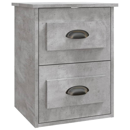 Comodini a Parete 2 pz Grigio Cemento 41,5x36x53 cm - homemem39