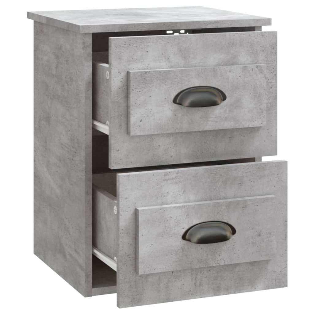 Comodini a Parete 2 pz Grigio Cemento 41,5x36x53 cm - homemem39