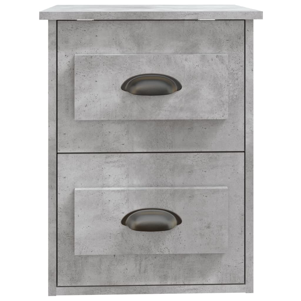 Comodini a Parete 2 pz Grigio Cemento 41,5x36x53 cm - homemem39