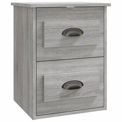 Comodino a Parete Grigio Sonoma 41,5x36x53 cm - homemem39