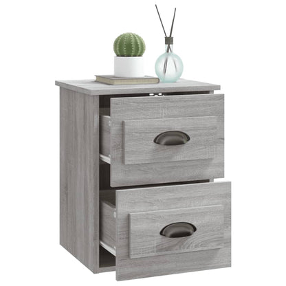 Comodino a Parete Grigio Sonoma 41,5x36x53 cm - homemem39