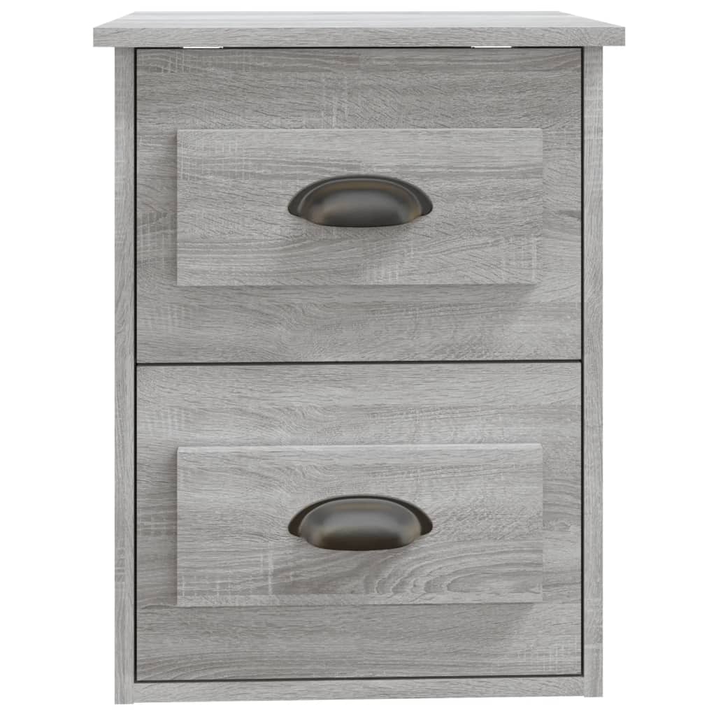 Comodino a Parete Grigio Sonoma 41,5x36x53 cm - homemem39