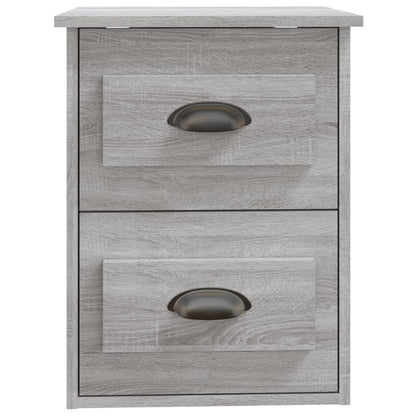 Comodini a Parete 2 pz Grigio Sonoma 41,5x36x53 cm - homemem39