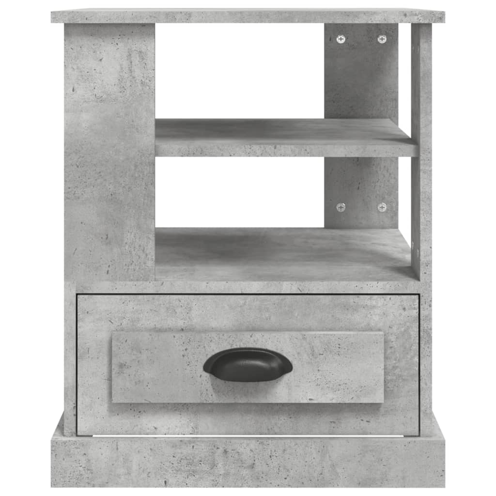 Tavolino Grigio Cemento 50x50x60 cm in Legno Multistrato - homemem39