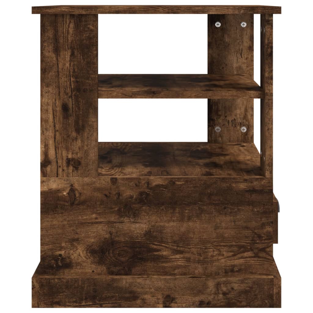Tavolino Rovere Fumo 50x50x60 cm in Legno Multistrato | homemem39