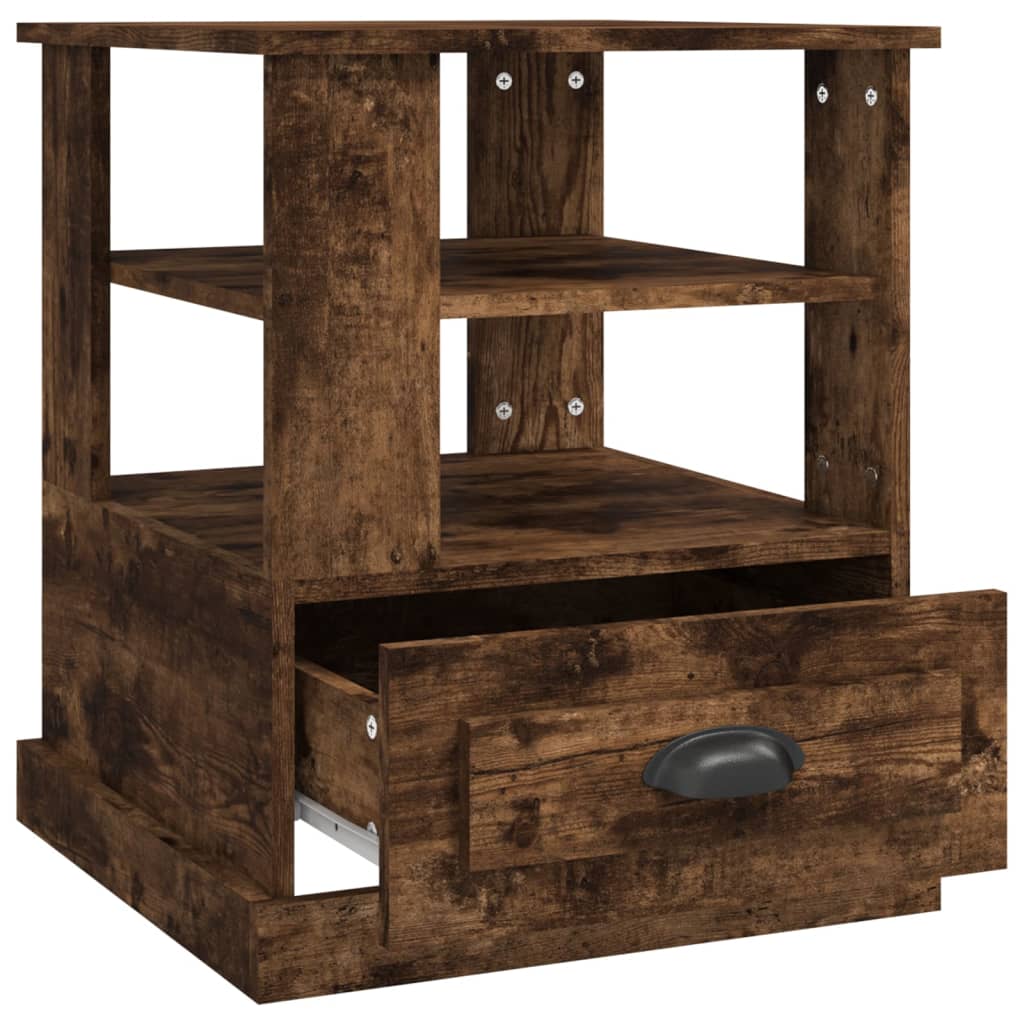 Tavolino Rovere Fumo 50x50x60 cm in Legno Multistrato | homemem39