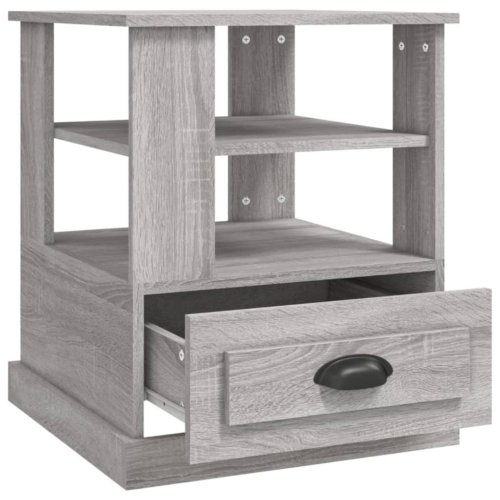 Tavolino Grigio Sonoma 50x50x60 cm in Legno Multistrato