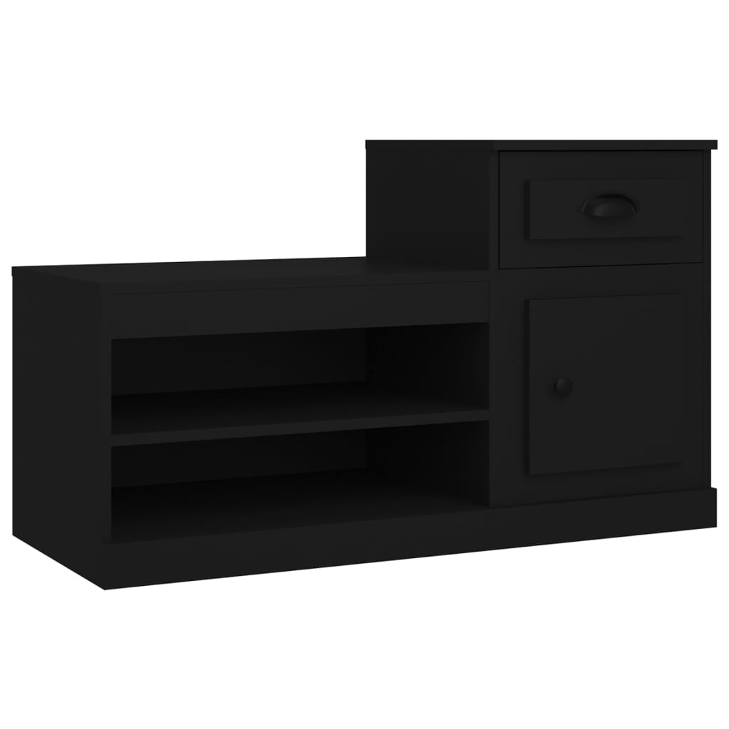 Scarpiera Nera 100x42x60 cm in Legno Multistrato - homemem39