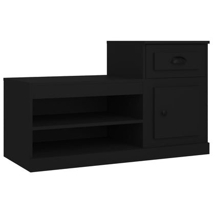 Scarpiera Nera 100x42x60 cm in Legno Multistrato - homemem39