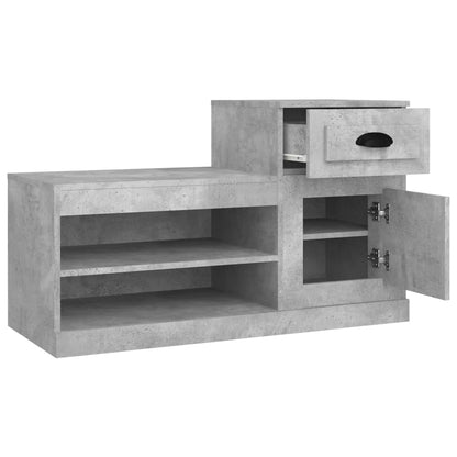 Scarpiera Grigio Cemento 100x42x60 cm in Legno Multistrato - homemem39