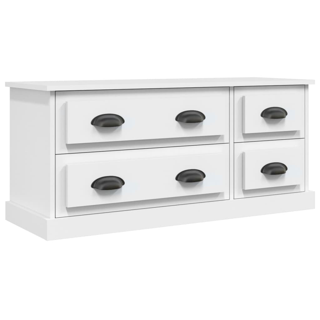 Mobile Porta TV Bianco 100x35,5x45 cm in Legno Multistrato - homemem39