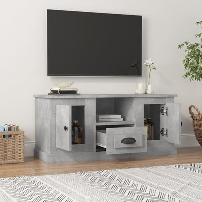 Mobile Porta TV Grigio Cemento 100x35,5x45cm Legno Multistrato - homemem39