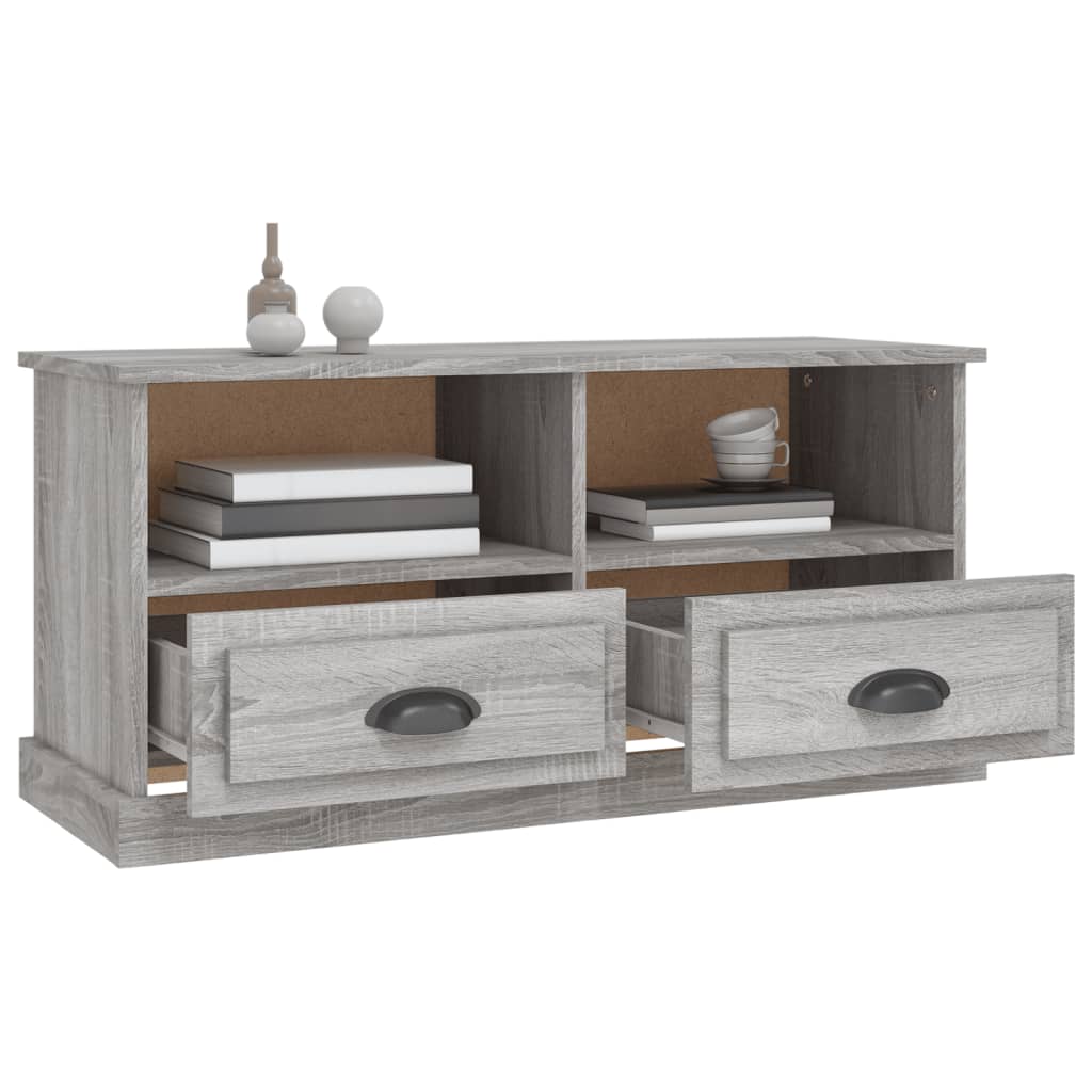 Mobile TV Grigio Sonoma 93x35,5x45 cm in Legno Multistrato - homemem39