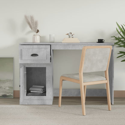 Scrivania Cassetto Grigio Cemento 115x50x75cm Legno Multistrato | homemem39