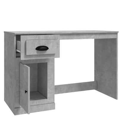 Scrivania Cassetto Grigio Cemento 115x50x75cm Legno Multistrato | homemem39