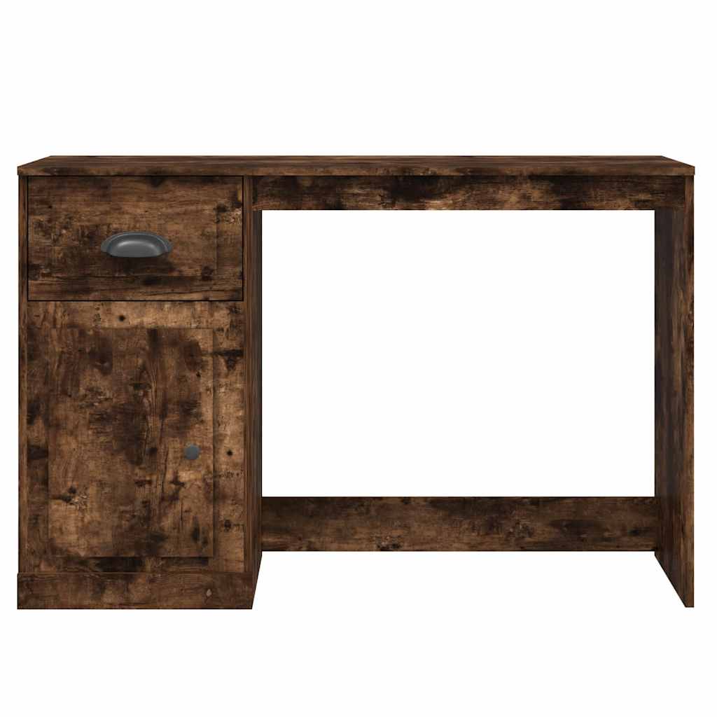 Scrivania Cassetto Rovere Fumo 115x50x75 cm Legno Multistrato - homemem39