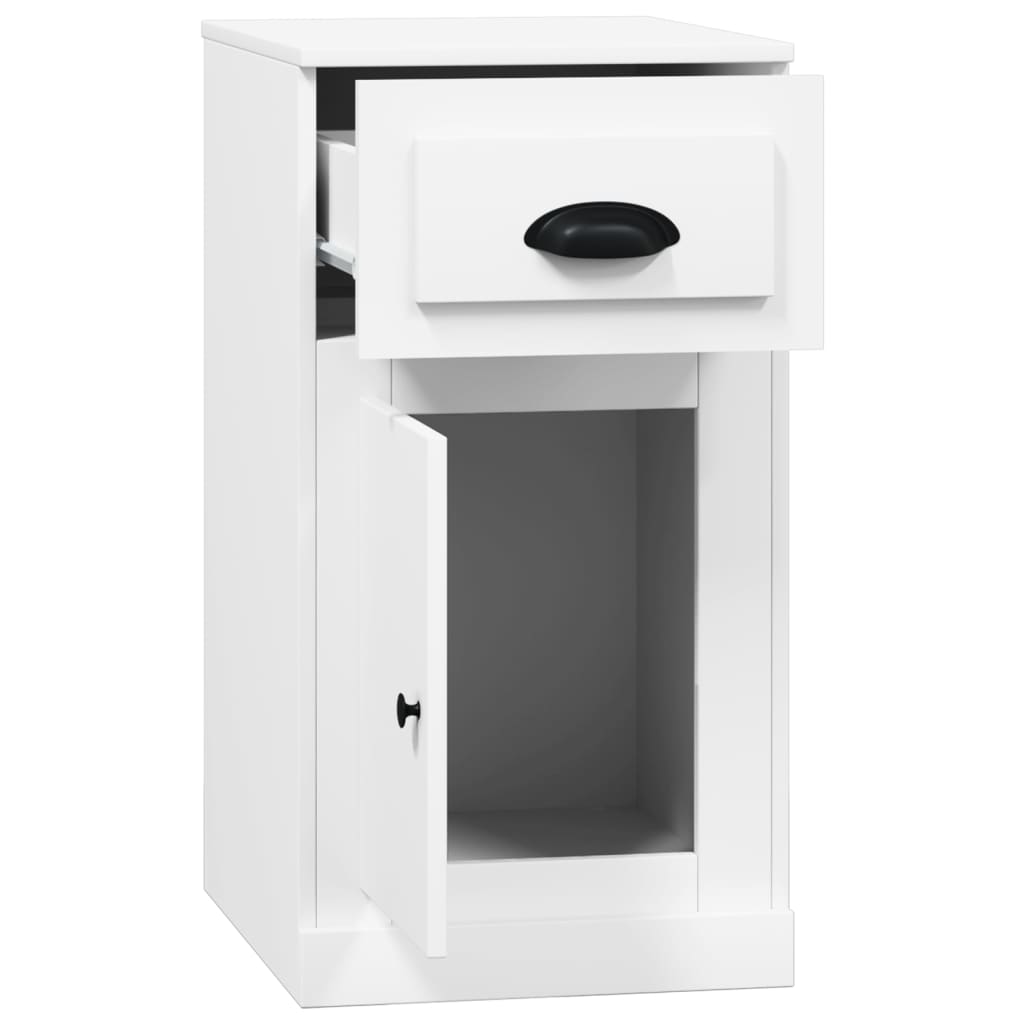 Mobiletto con Cassetto Bianco 40x50x75 cm in Legno Multistrato