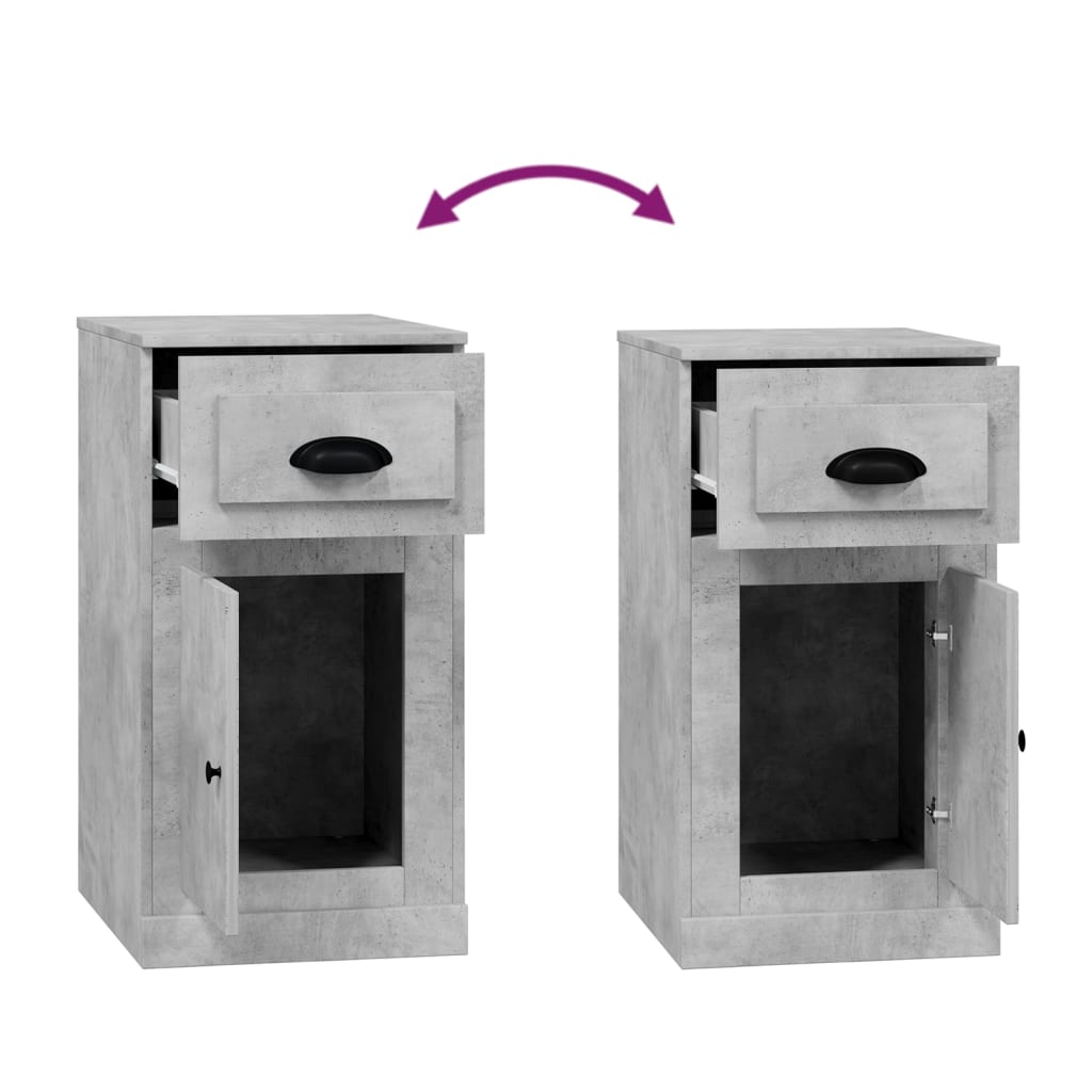 Mobiletto Cassetto Grigio Sonoma 40x50x75 cm Legno Multistrato