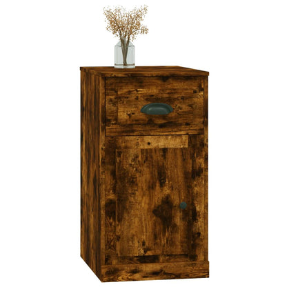 Mobiletto con Cassetto Rovere Fumo 40x50x75cm Legno Multistrato