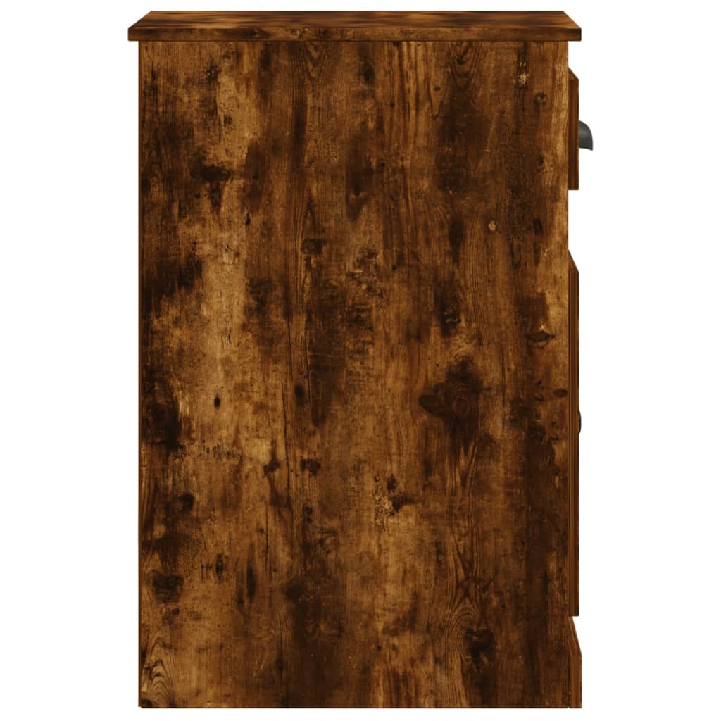 Mobiletto con Cassetto Rovere Fumo 40x50x75cm Legno Multistrato | homemem39