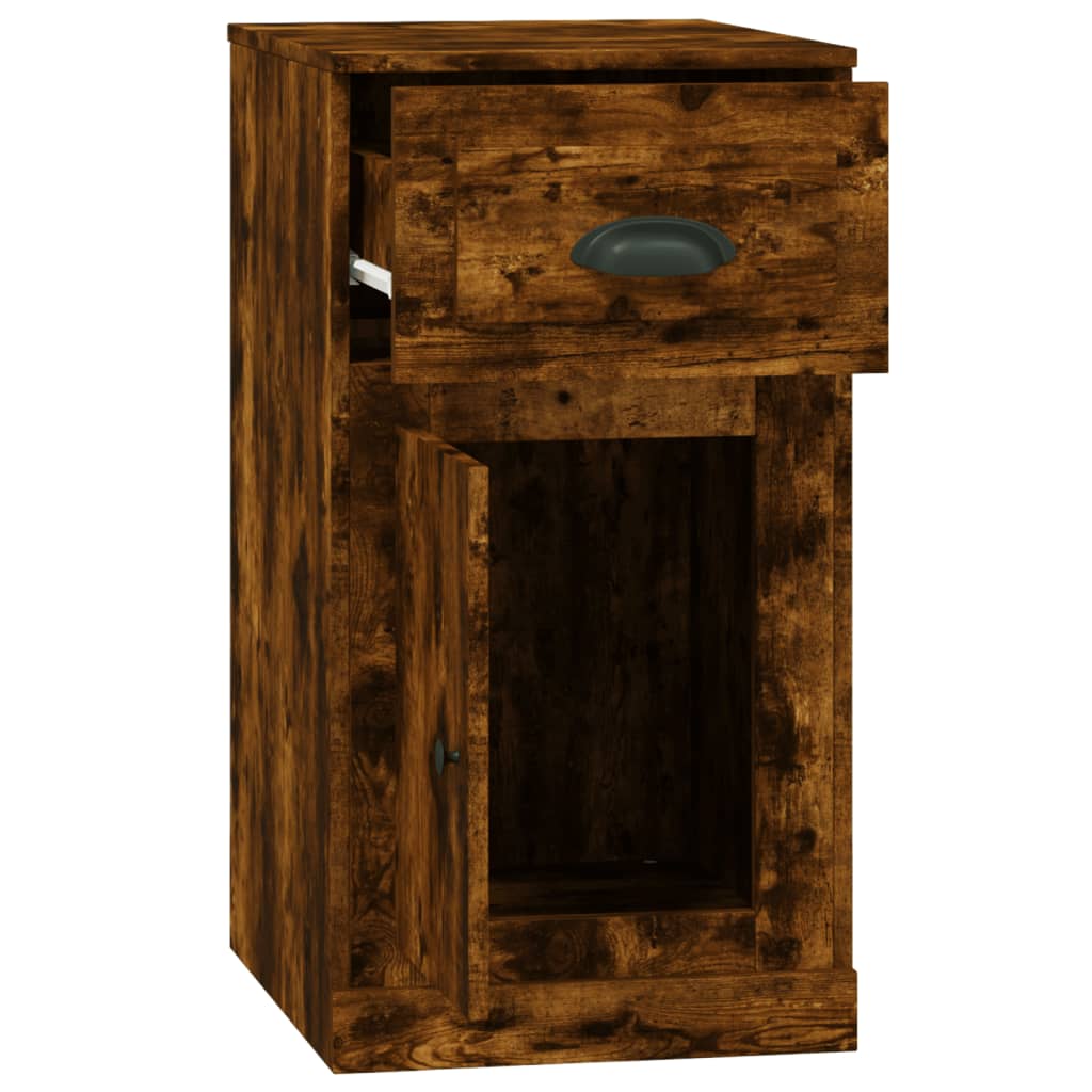 Mobiletto con Cassetto Rovere Fumo 40x50x75cm Legno Multistrato